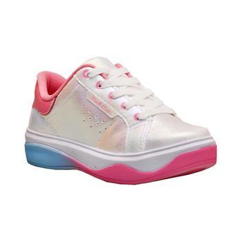 Tenis-Casual-Branco-e-Rosa-Kids-Cadarco-Solado-Colorido-|-Pink-Cats-Tamanho--33---Cor--BRANCO-IRIZE-0